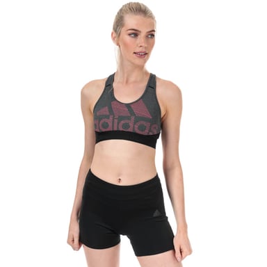 Brassière Don't Rest Alphaskin BOS adidas Pour Femme en Noir Chiné