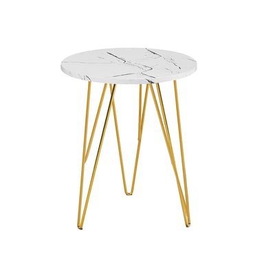 Fushion Lamp Table Marble White