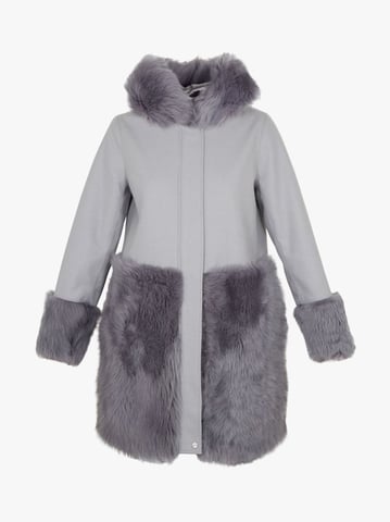 Parka grise avec finitions en peau de mouton Zaraah par Ted Baker