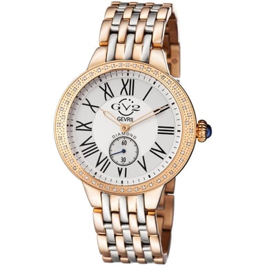 GV2 Astor Women's White Dial Stainless Steel Watch