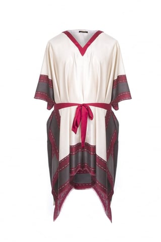 Cashmere Blend Check Kaftan