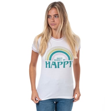 T-Shirt Be Happy Brave Soul Pour Femme en Lilas