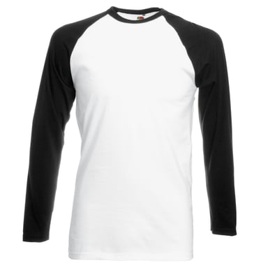 Fruit Of The Loom Herren Langarm Baseball T-Shirt