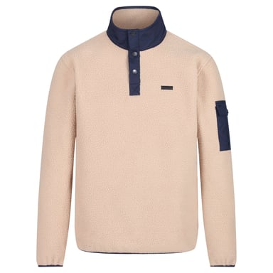 Regatta Herren Cormac Heavyweight Button Neck Fleece Pullover (Hafer/Marine)