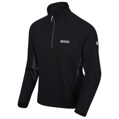 Regatta Herren Fleecepullover Highton mit 1/3-Reißverschluss (Schwarz/Magnetgrau)