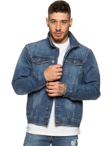 Enzo Herren Enzo Denim Designer Jacke - MSW