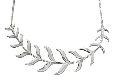 Elements Silver Womens 925 Sterling Silver Fish Bone Necklace of Length 46cm N4178