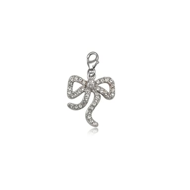 Charm's Joli Noeud en Cristal blanc et Argent 925