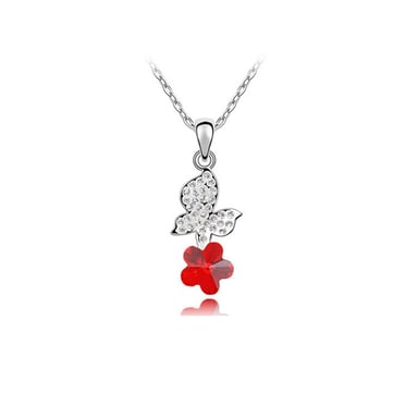 Swarovski - Pendentif Papillon orné de cristaux de Swarovski Rouge