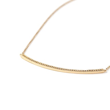 Collier plaqué or jaune et Cubic Zirconia Blanc