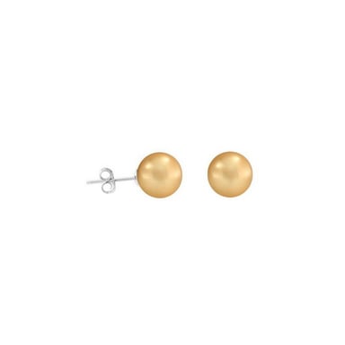 Boucles d'oreilles Perles d'imitation en nacre de 8 mm dorées et Argent 925