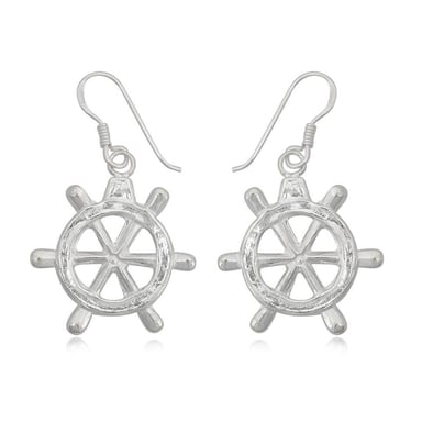 Boucles d'oreilles Pendantes Gouvernail en Argent 925