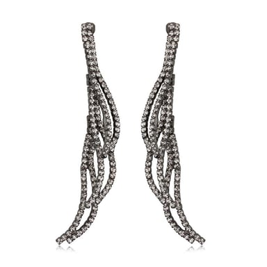 Boucles d'oreilles Pendantes en Cristal Blanc