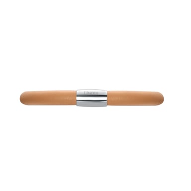 Bracelet Charm's en Cuir Beige et Acier Inoxydable