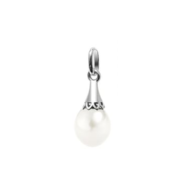 Pendentif Perle de Culture Blanche et Argent 925/1000