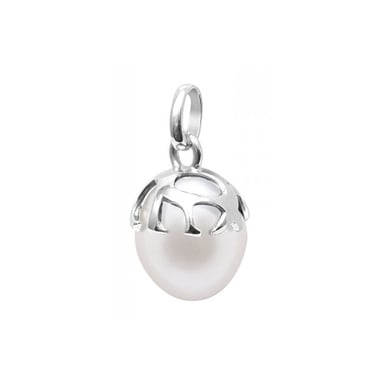 Pendentif Perle de Culture Blanche et Argent 925/1000