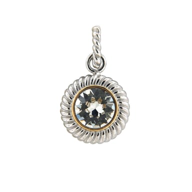 Swarovski - Pendentif Femme Cercle orné de cristal de Swarovski Blanc et Argent 925/1000