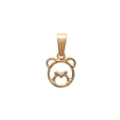 Pendentif Femme Ourson en Plaqué Or Jaune