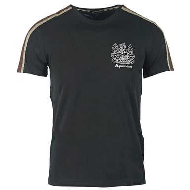 Aquascutum Schulterstreifen Schwarzes T-Shirt