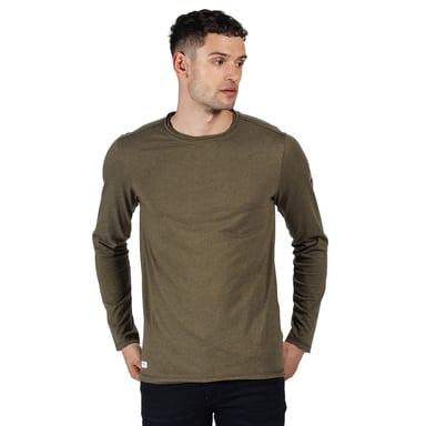 Regatta Mens Karter II Coolweave Cotton Long Sleeve T Shirt