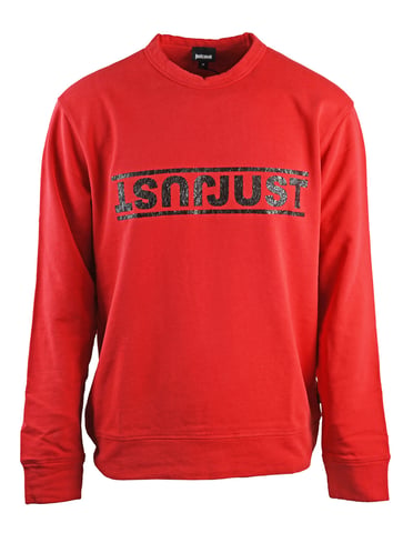 Just Cavalli - Sweat-shirt rouge à logo inversé