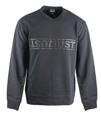 Just Cavalli Sweatshirt mit umgekehrtem Logo Schwarz
