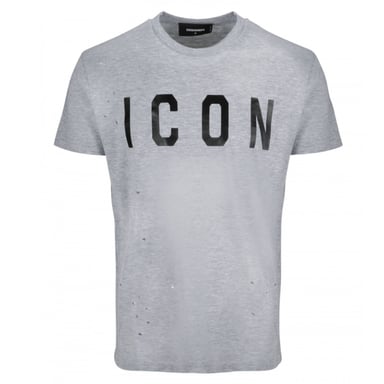 Dsquared2 Cool Fit Farbspritzer ICON T-Shirt grau