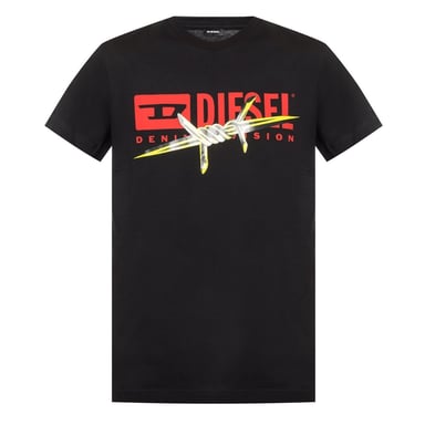 Diesel T-Diego-BX2 Barb Wire Logo T-Shirt Noir