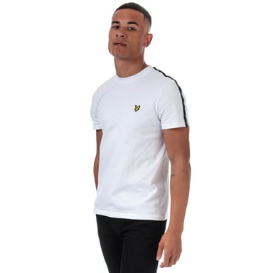Lyle And Scott T-Shirt mit Klebeband in Weiß-Marine für Herren