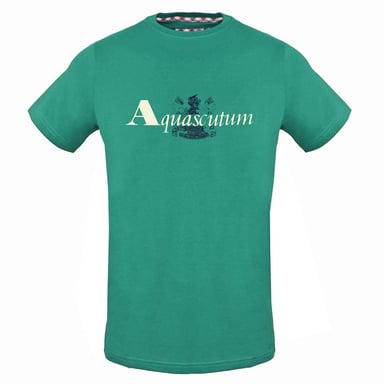 Aquascutum Brand Aldis Logo Grunes T-Shirt
