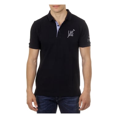 Ufford & Suffolk Polo Club Herren Polo Kurzarm US026 BLACK