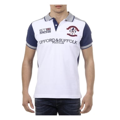 Ufford & Suffolk Polo Club Herren Polo Kurzarm US001 WEISS