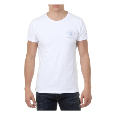 Ufford & Suffolk Polo Club Herren T-Shirt Kurzarm Rundhalsausschnitt US028 WEISS