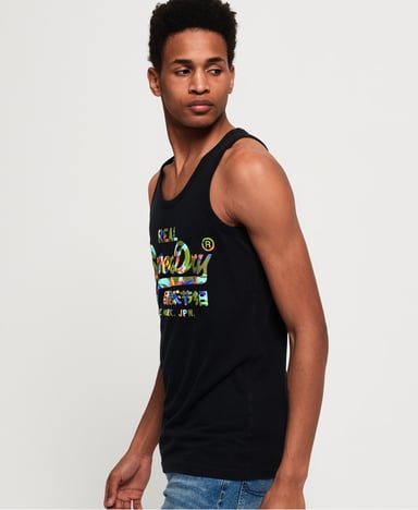 SUPERDRY Débardeur léger camouflage superposé avec logo Vintage