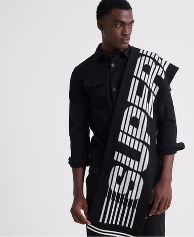 Superdry Mono Logo Scarf Noir Taille Unique