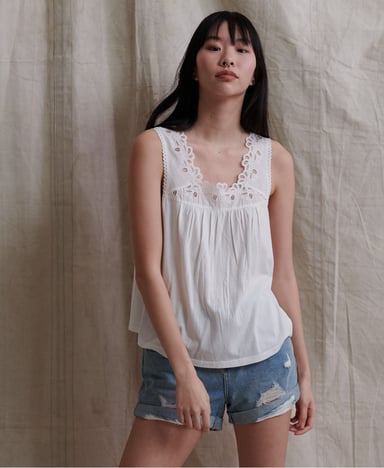 SUPERDRY Débardeur Woven Trim