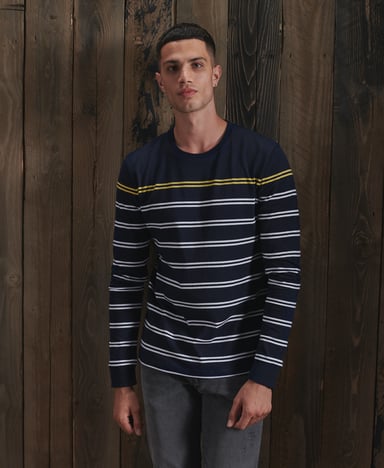 SUPERDRY Organic Cotton Long Sleeved Breton Top