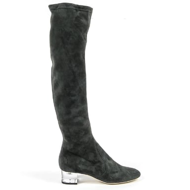V 1969 Italia Damen Hohe Stiefel 3123667 CAMOSCIO VERDE FERMO