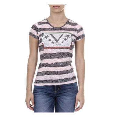 V 1969 Italia Damen T-Shirt Kurzarm Rundhalsausschnitt Mehrfarbig CHARLOTTE