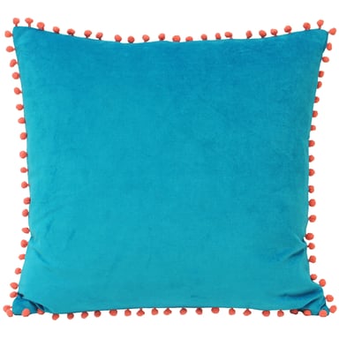 Samtpompon 45X45 Pcu Teal/Cor