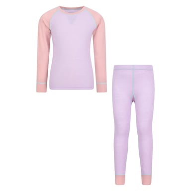 Mountain Warehouse - "Merino II" Basisschicht-Set für Kinder (Flieder)