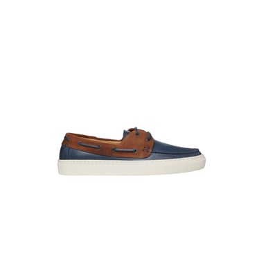 Men's Ted Baker Euenb Leather & Suede Boat Shoes in Navy