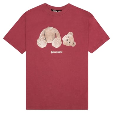 Palm Angels Kill The Bear T-Shirt in Burgunderrot mit Logo