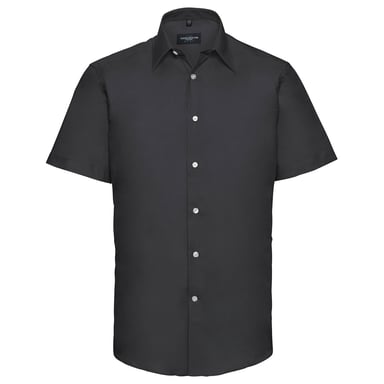 Russell Collection - "Oxford" Hemd Pflegeleicht für Herren (Schwarz)