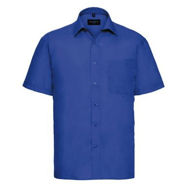Russell Collection - "Classic" Hemd für Herren kurzärmlig (Helles Königsblau)