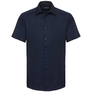 Russell Collection - "Oxford" Hemd Pflegeleicht für Herren (Leuchtend Navy-Blau)
