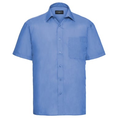 Russell Collection - "Classic" Hemd für Herren kurzärmlig (Business-Blau)