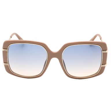 Guess Sonnenbrille mit Farbverlauf in Blau, glänzendem Beige