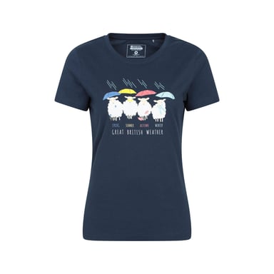 Mountain Warehouse - "Great British Weather" T-Shirt für Damen (Marineblau)