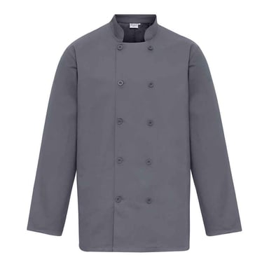 Premier Herren Kochjacke mit langen Ärmeln (Stahl)